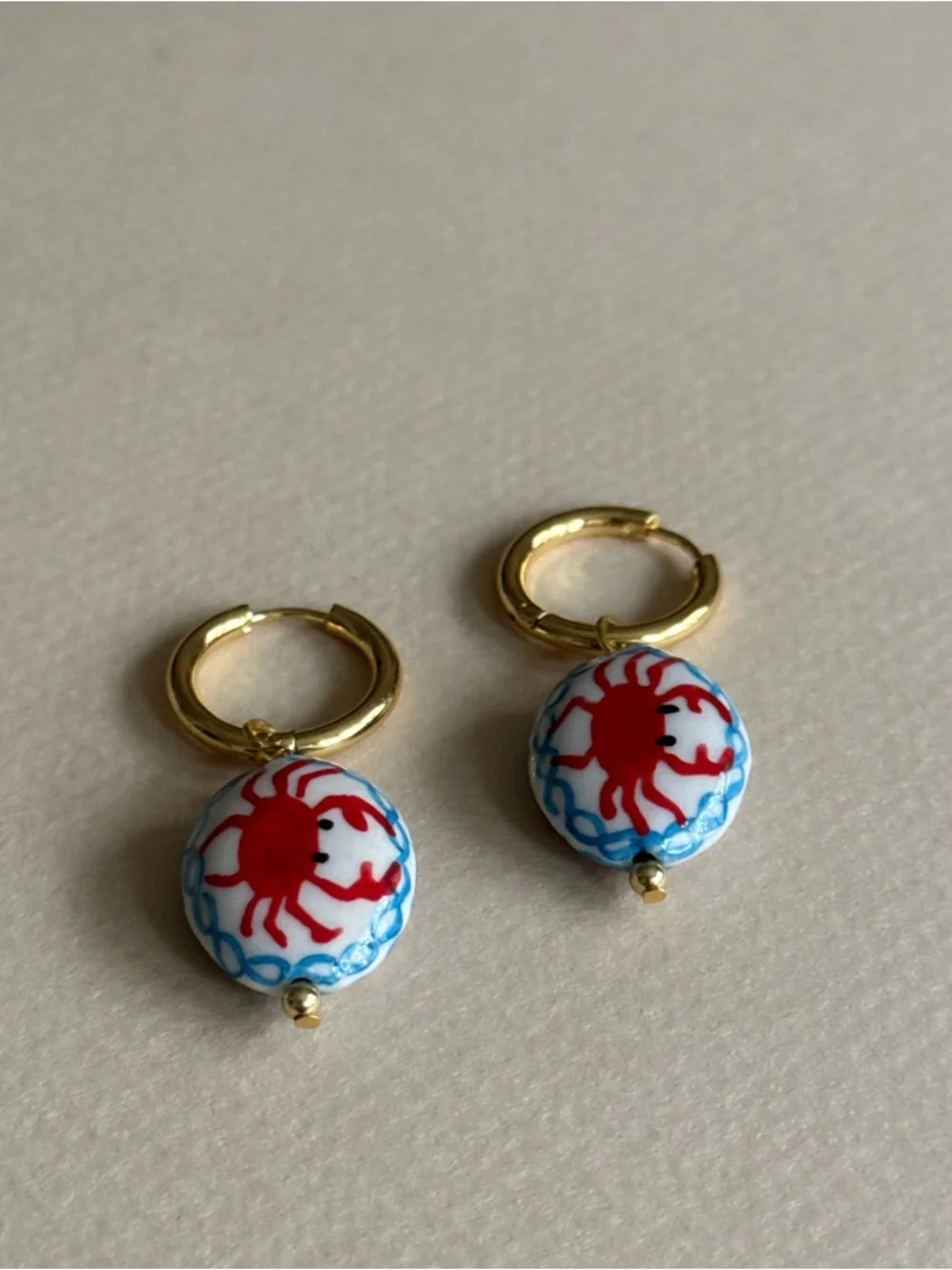 Crab hoop earrings N2016 - Picture 4 of 4